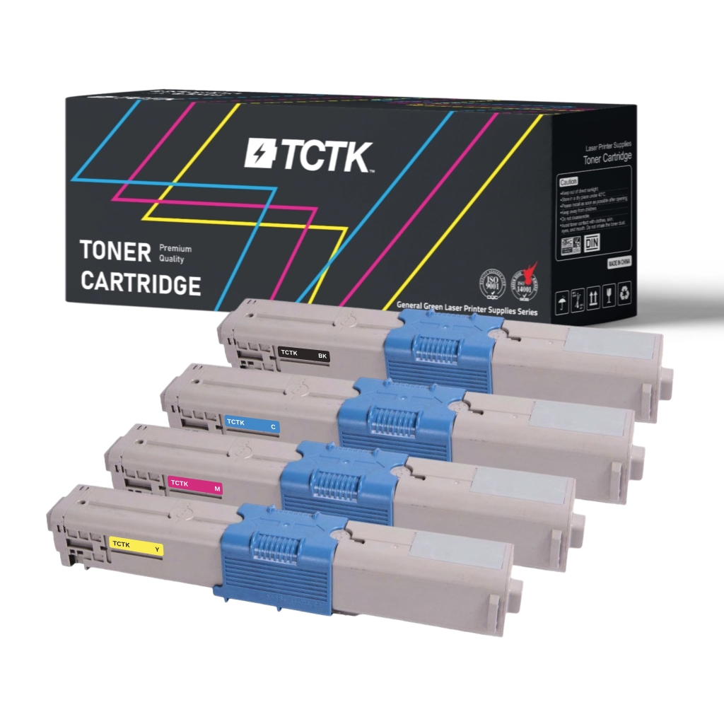 Multipack (4) Toners CMYK (Cyaan/Magenta/Geel/Zwart) Compatibel met OKI C, MC - Vervangt C310 (44469706)